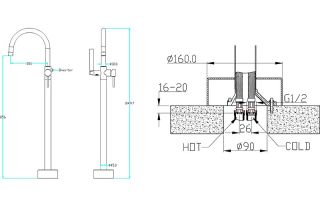 Напольный смеситель для ванны Boheme Uno 469-MW белый матовый